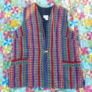 VTG 1960's Ample Jogs Hippie Vest XXL 46